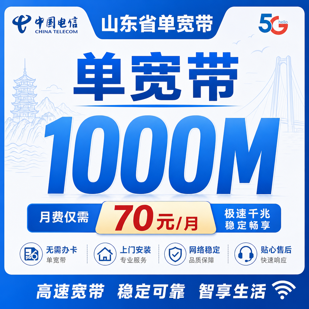 山东省单宽带1000M宣传图1